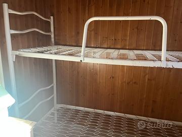 Letto a Castello in Metallo Bianco