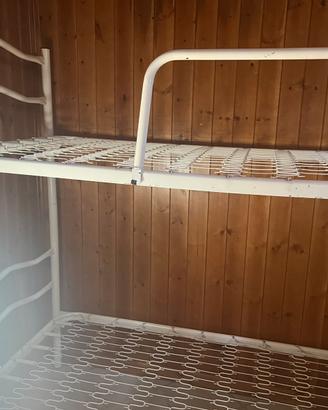 Letto a Castello in Metallo Bianco