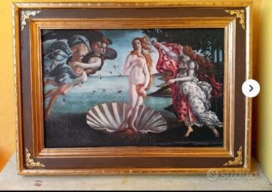 Grande quadro su tela . Reproduzione alla tessuto.