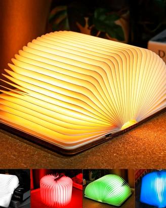 Lampada libro led pieghevole
