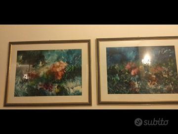 Coppia di Dipinti di Anna Convertino 1977