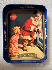 Vassoio latta vintage Coca Cola Buon Natale