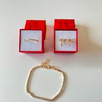 Set bracciale + anello + orecchini – stile chic