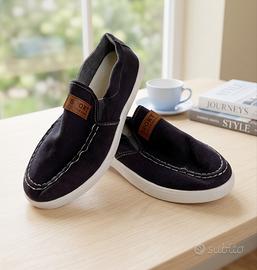 Scarpe mocassini donna blu denim 39