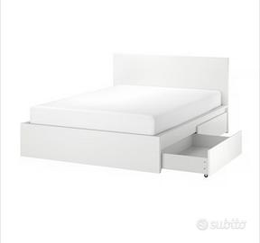 Letto MALM IKEA matrimoniale completo di materasso