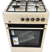 CUCINA A GAS 4 FUOCHI CON FORNO GAS BEIGE RUSTICO