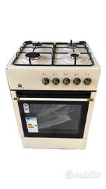 CUCINA A GAS 4 FUOCHI CON FORNO GAS BEIGE RUSTICO