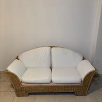 Divano da esterno in vimini