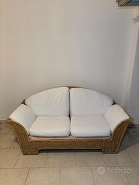 Divano da esterno in vimini