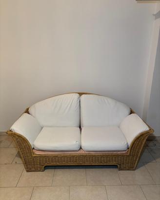 Divano da esterno in vimini