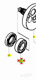 -cuscinetto albero motore Yamaha R1 933063780700