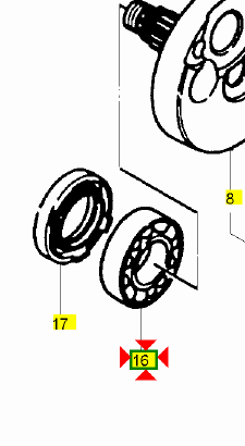 -cuscinetto albero motore Yamaha R1 933063780700