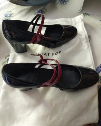 scarpe in pelle di vernice marca What For 