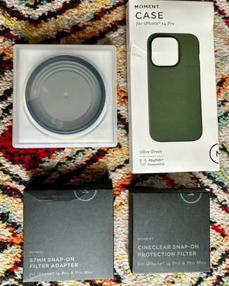 Moment Cover + adaptor + lente, per Iphone 14 pro