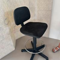 Sedia disegnatore, Tessuto acrilico, Nero