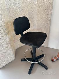 Sedia disegnatore, Tessuto acrilico, Nero