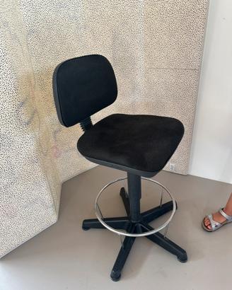 Sedia disegnatore, Tessuto acrilico, Nero