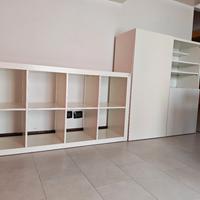 Parete Attrezzata Componibile Bianca con Scaffale 