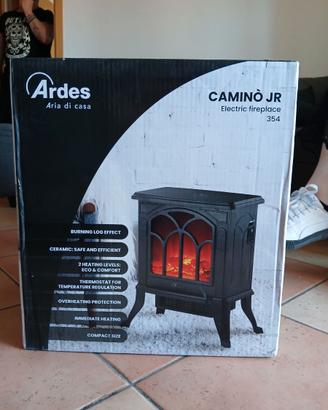 Camino elettrico in ceramica con termostato regola