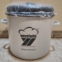 Pentola per sterilizzare e vasetti in vetro weck