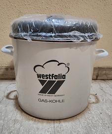 Pentola per sterilizzare e vasetti in vetro weck