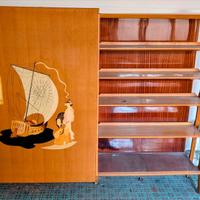 Armadio libreria legno massello anta scorr NO IKEA