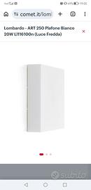lampada plafone bianco 20 w luce fredda 