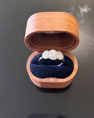 Trilogy in oro con 3 diamanti