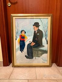 Quadro dipinto a mano “Charlot” -di Franca Cassone