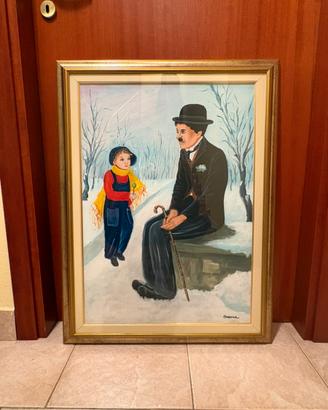 Quadro dipinto a mano “Charlot” -di Franca Cassone