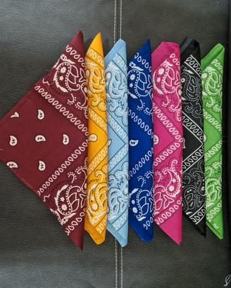 14 Bandane Colorate - Fantasia Paisley - NUOVE