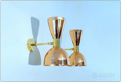 Coppia di Applique Wall Lamp RAME / OTTONE