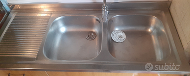 Lavabo Lavello Cucina con vasca e gocciolatoio