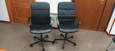 2 poltrone ecopelle girevoli scrivania studio pc