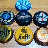 7 tappi corona birre Trappiste, Leffe, Rochefort, 