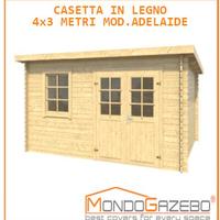 Casetta legno piana spessore 40mm casa 382x292cm