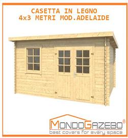 Casetta legno piana spessore 40mm casa 382x292cm