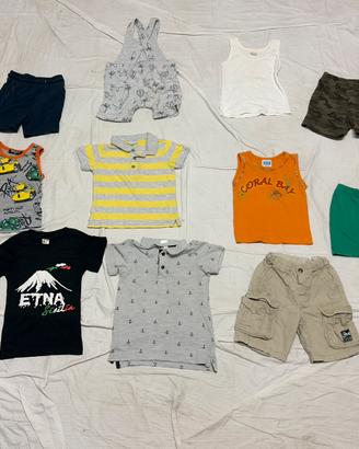 Abbigliamento estivo per bimbo taglia 18-24 mesi