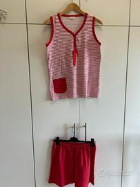 pigiama donna bianco/rosso
