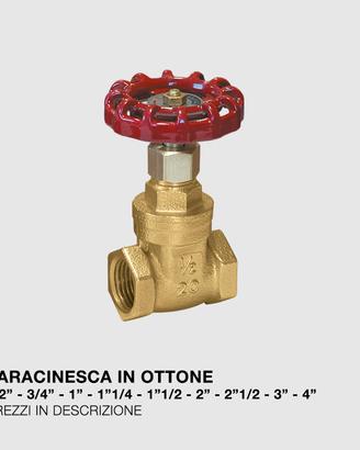 Valvola Saracinesca Ottone Acqua FF