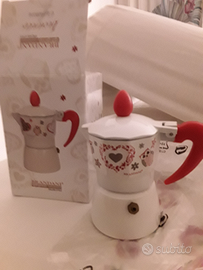 Caffettiera Brandani con gufetti, 1 tazza. Nuova