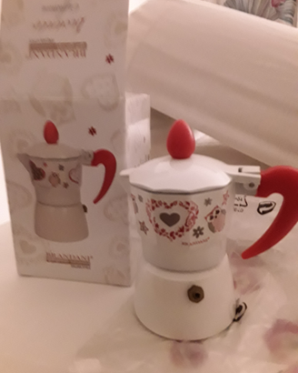 Caffettiera Brandani con gufetti, 1 tazza. Nuova