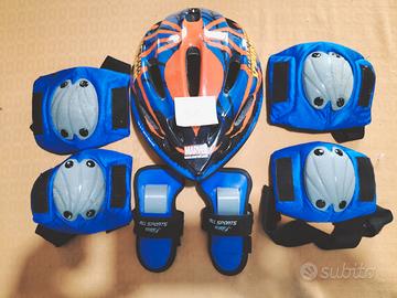 casco protezioni bici bambini spider man marvel