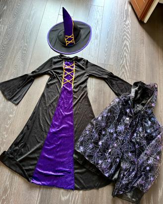 Vestito Strega per Halloween bambina 8-9 anni