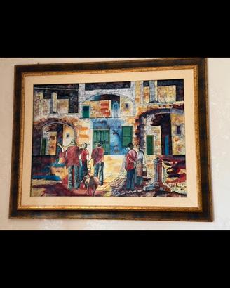 Quadro “Ciro Del Prete 85” scena urbe 200€ tratt.