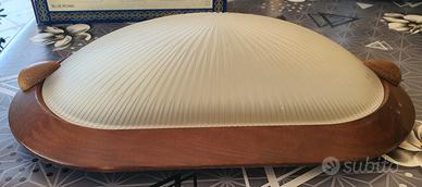 plafoniera da parete in legno