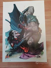 Gabriele dell'otto stampa batman joker autografata
