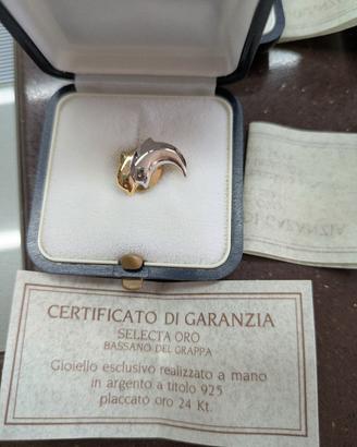 Spilla doppio delfino vintage 