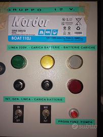 quadro per comando pompa sommersa in 12 volt,