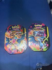Tin Mega Charizard Y Ex o Charizard X Ex